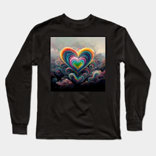 Water Hearts Of Love 4 Long Sleeve T-Shirt